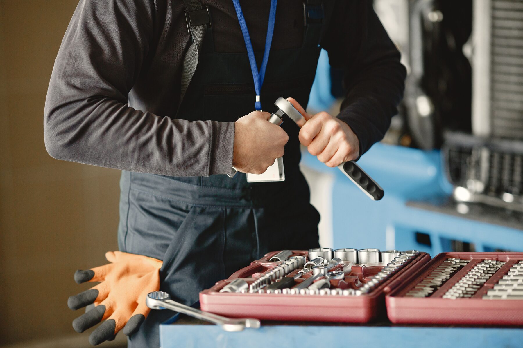 Samson technician on a call-out repair job